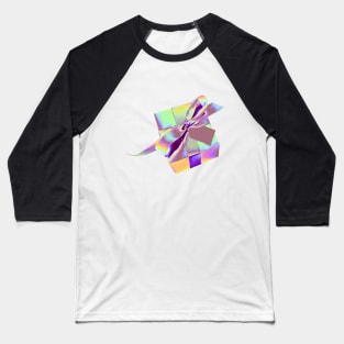 Holographic Gifts Pattern Baseball T-Shirt